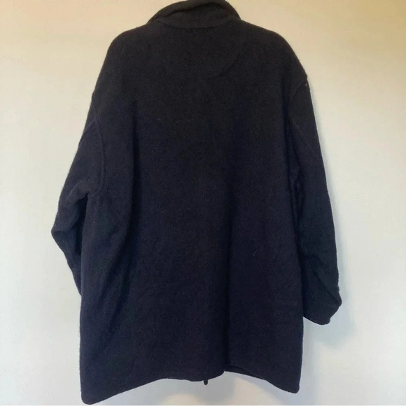 Banana Republic Adventure outfitters travel clothing vintage wool leather coat - Picture 6 of 6